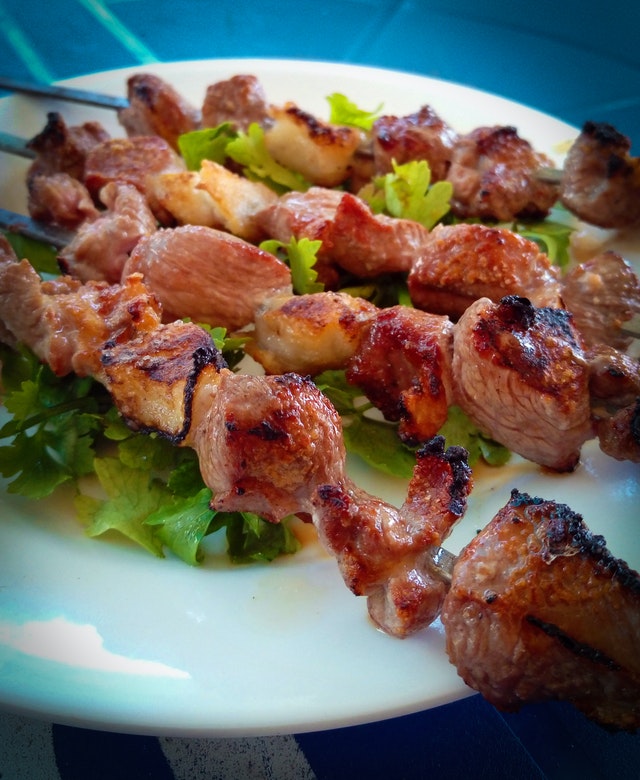 Apricot Glazed Pork Skewers  a sweet and savory palette